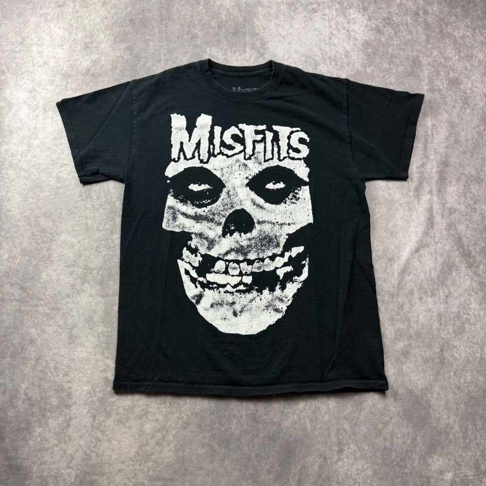 Misfits Fiend Skull Graphic T-Shirt Mens Medium Black Punk Rock Band Tee